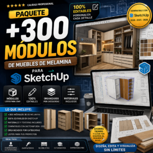 +300 Módulos de Muebles de Melamina